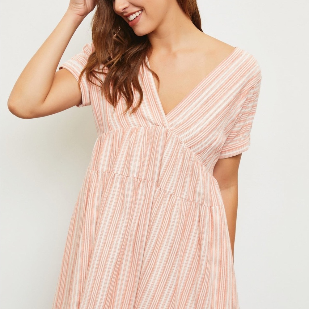 NEW Mustard Seed Pink Striped Mini Dress